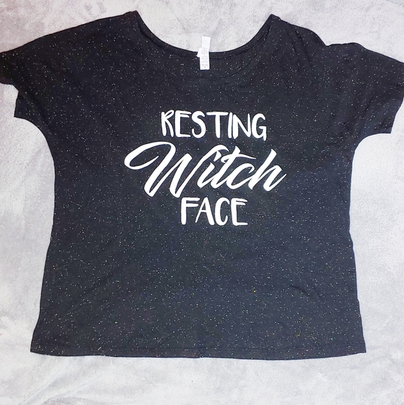 Bella and canvas rainbow speckled black tee - Picture 2 of 6